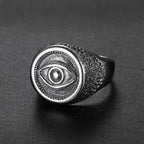 Men’s Ancient Egyptian Titanium Steel Ring – Hip Hop Pharaoh Style Statement Ring