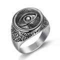 Men’s Ancient Egyptian Titanium Steel Ring – Hip Hop Pharaoh Style Statement Ring