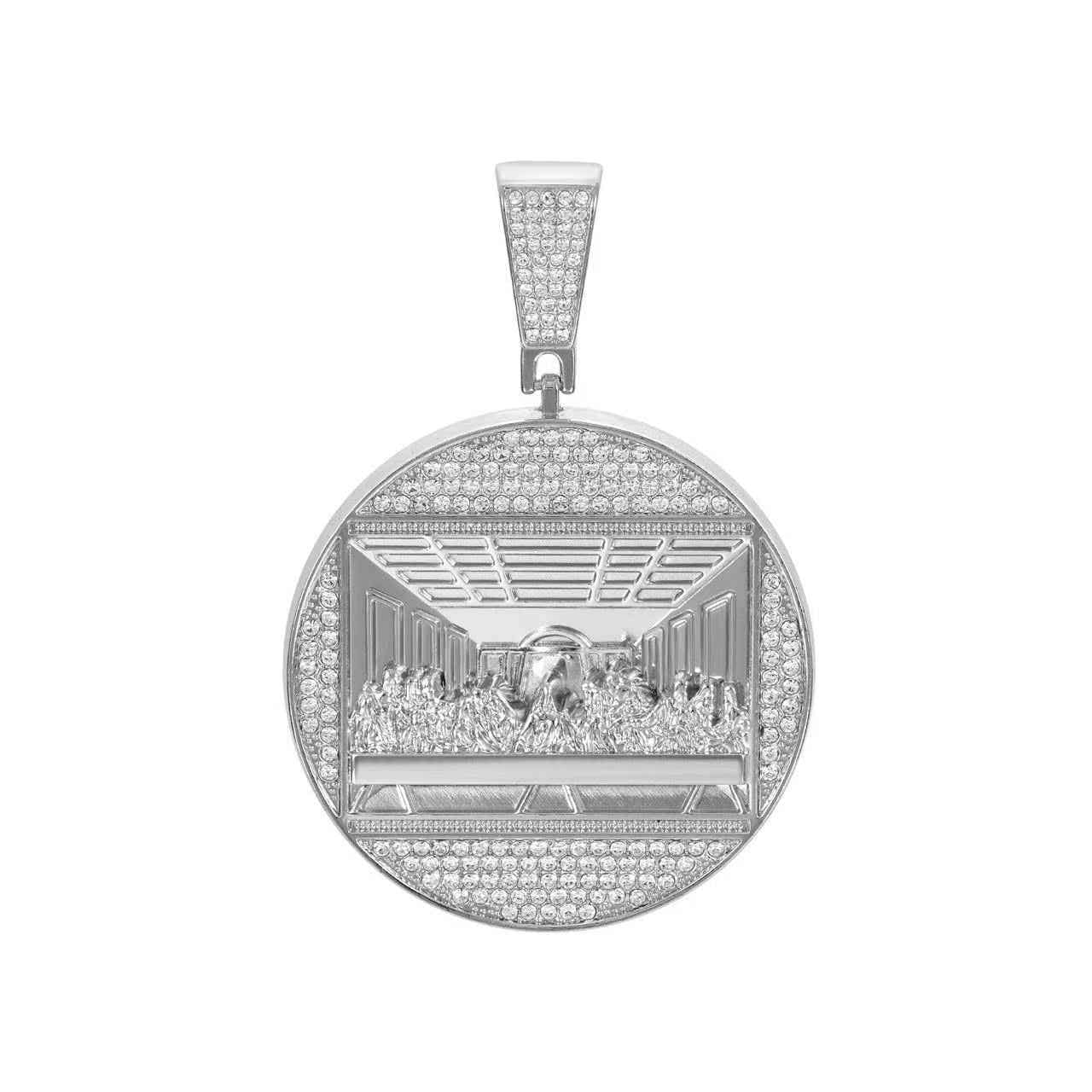 The Last Supper 13mm Large Round Disc Pendant Necklace