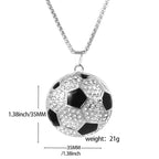 Gardira football necklace featuring a detailed football pendant on a silver chain, perfect for sports fans.