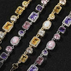 Hip-hop colored zircon bracelet