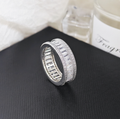 Hip hop full diamond ring electroplated minimalist luxury unisex