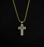Iced out zircon cross pendant chain men women