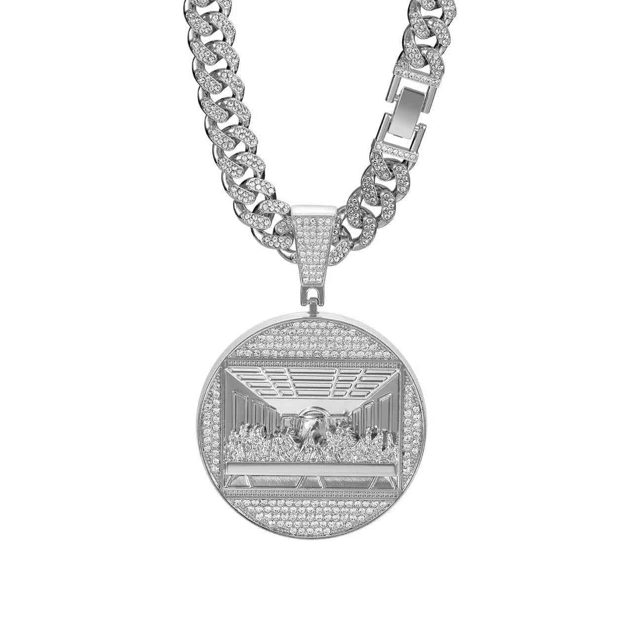 The Last Supper 13mm Large Round Disc Pendant Necklace
