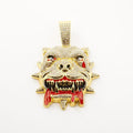 Personalized hip-hop bulldog pendant necklace by Gardira featuring a detailed bulldog charm on a chain.