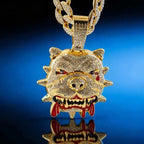 Personalized hip-hop style Bulldog pendant necklace by Gardira featuring a detailed canine design on a chain.