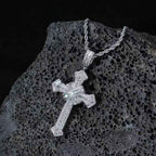 3mm 24inch Ice flower cross necklace