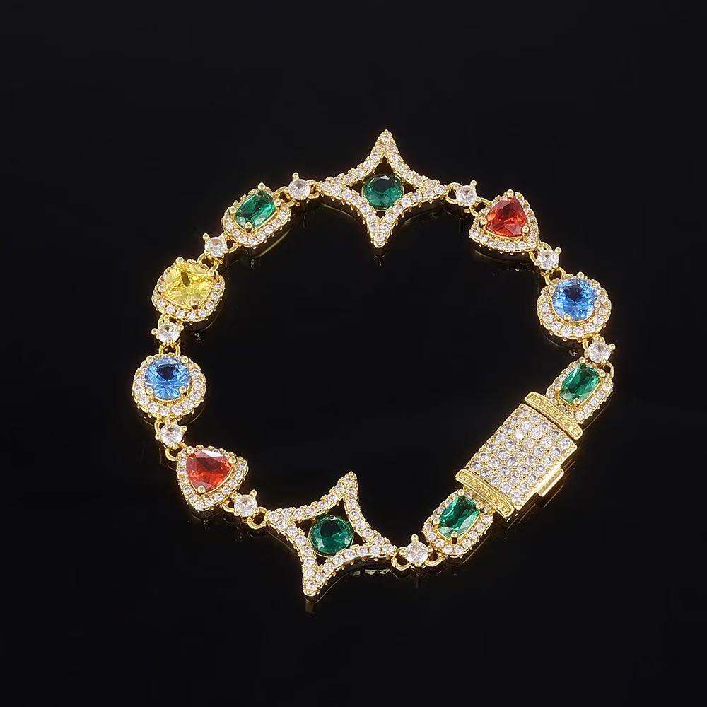 Gardira colored zircon bracelet featuring vibrant, multicolored gemstones on a sleek bracelet design.