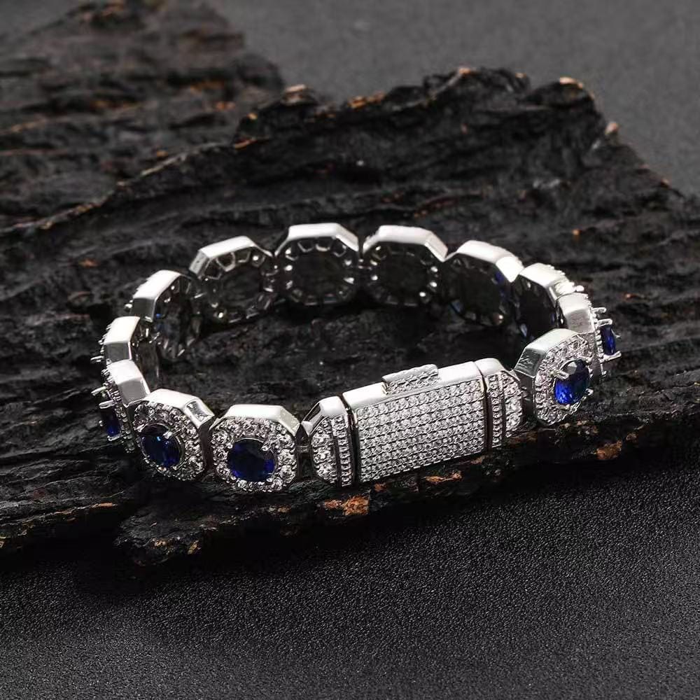 Gardira 12mm flip cover clasp rock candy hip hop bracelet with a sleek design and vibrant color for stylish accessories.