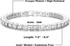 Iced Out Tennis & Cuban Link Bracelet – 14K Silver Hip Hop Jewelry for Men & Women