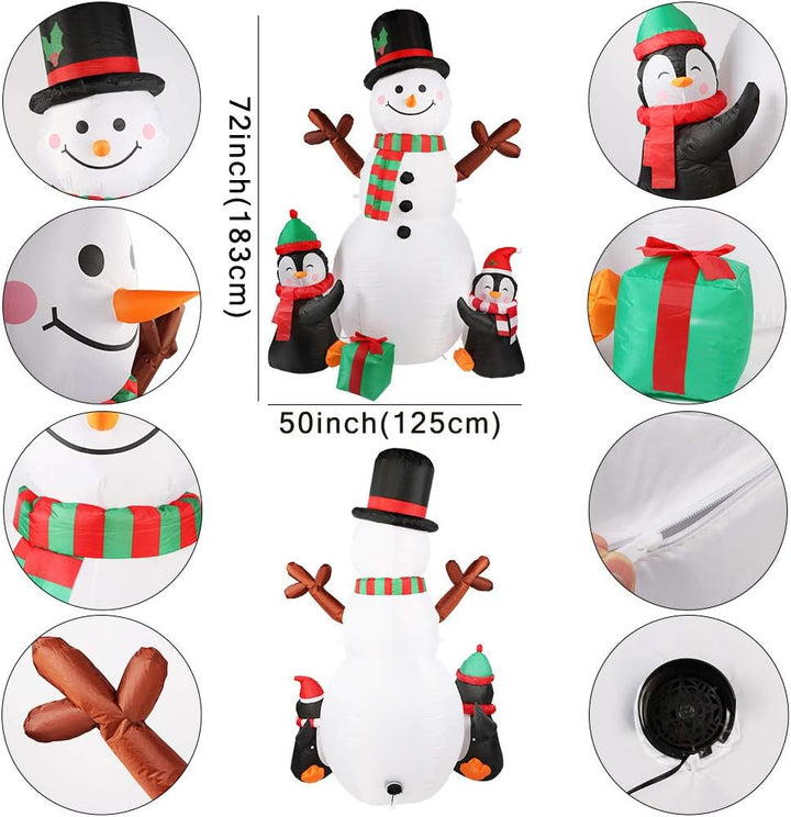 inflatable snowman tree