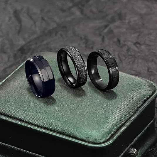 16PCS Stainless Steel Ring Set for Men & Women – Cool Band Rings for Street & Hip Hop Style