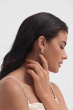 14K Real Gold Plated Oval Hoop Earrings – 925 Sterling Silver Thick Huggie Hoops for Men & Women