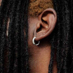 Iced Out CZ Hoop Earrings – 5A Cubic Zirconia Huggie Cartilage Cuff Hypoallergenic Round Circle Earrings for Men & Women