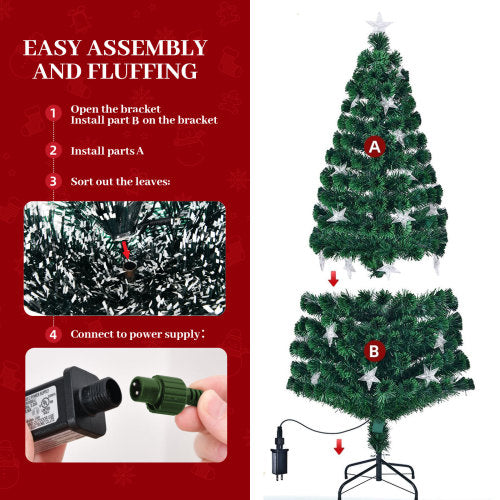 Instructions for assembling a Christmas tree with power connection
