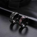 16PCS Stainless Steel Fidget Ring Set – Spinner Chain Band Stress & Anxiety Relief Rings for Men & Women