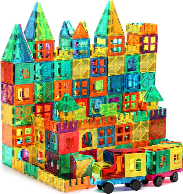100PCS Magnetic Tiles – STEM Building Toy Set for Kids
