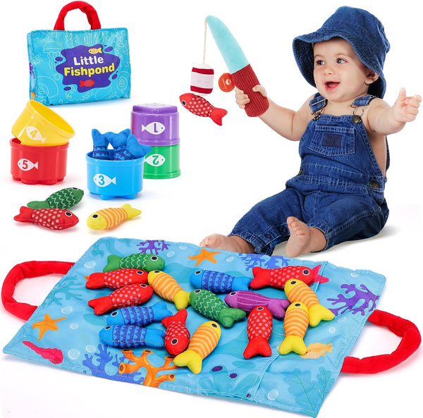 10-in-1 Montessori Cloth Fishing Game – Educational Toddler Toy for Boys & Girls