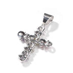 3mm 24-inch color ice flower cross zircon pendant necklace