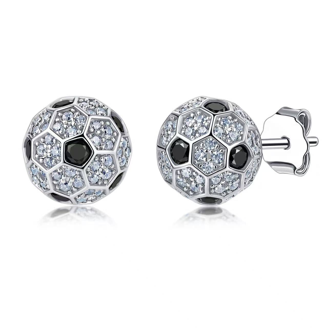Gardira football earrings featuring small metallic football-shaped charms, perfect for sports fans and casual wear.