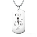 Stainless steel nameplate necklace by Gardira, featuring a sleek and polished personalized pendant on a silver chain.