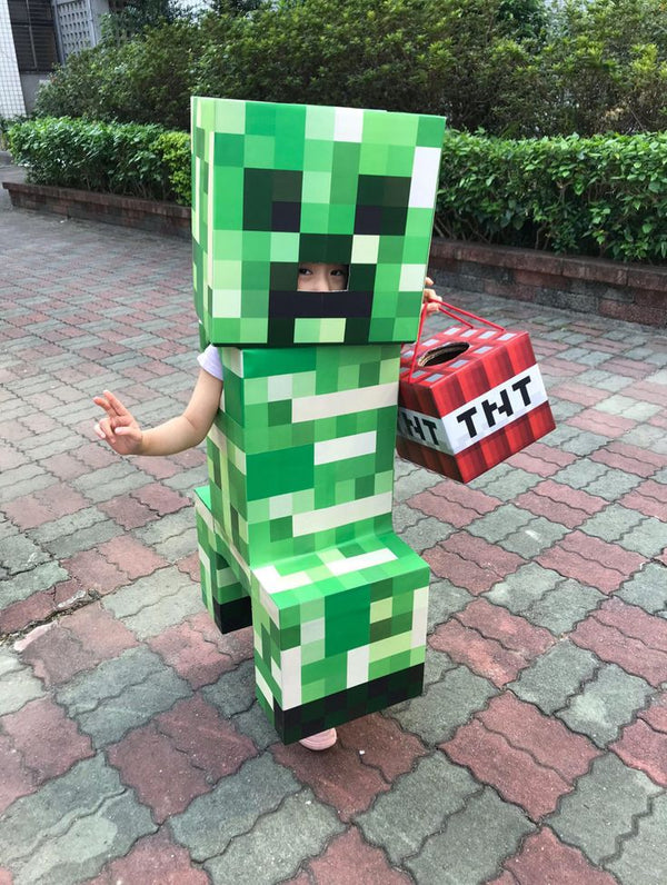 Halloween Minecraft Creeper Costume – Kids & Adults Outfit