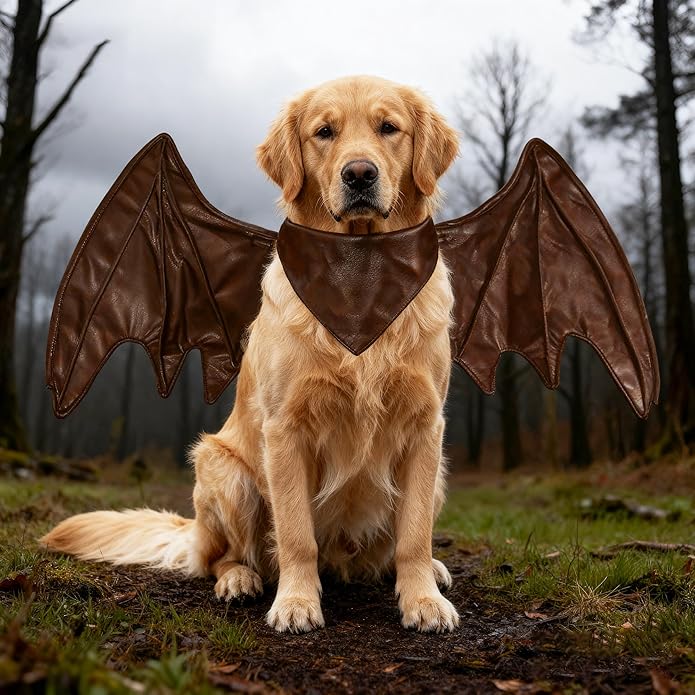 Coffe bat wings costume for pets