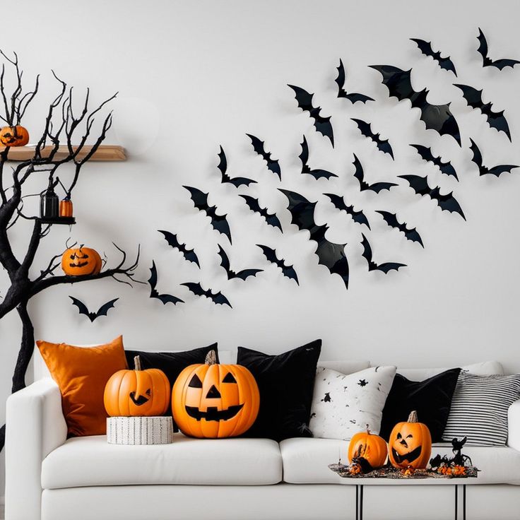 3D Halloween Bats Decorations – Scary Wall & Window Stickers