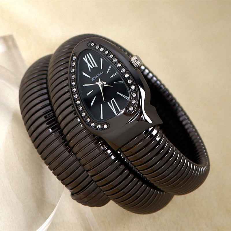Snake Bracelet Watch – Creative Hip Hop Quartz Watch with Unique Snake-Shaped Band