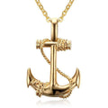 Pirate Ship Anchor Necklace – Hip Hop Streetwear Pendant Chain for Men & Women