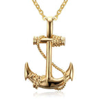 Pirate Ship Anchor Necklace – Hip Hop Streetwear Pendant Chain for Men & Women