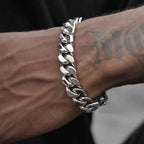 Men’s Cuban Link Bracelet – Titanium Hip Hop Chain Bracelet, Trendy & Cool Streetwear Jewelry