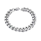 Men’s Cuban Link Bracelet – Titanium Hip Hop Chain Bracelet, Trendy & Cool Streetwear Jewelry