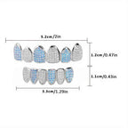 Hip Hop CZ Grillz – Micro-Inlaid Cubic Zirconia Dental Jewelry for Men & Women