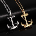 Pirate Ship Anchor Necklace – Hip Hop Streetwear Pendant Chain for Men & Women