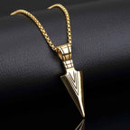 Spearhead Pendant Necklace – Titanium Steel Hip Hop Street Fashion Statement Chain