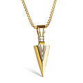 Spearhead Pendant Necklace – Titanium Steel Hip Hop Street Fashion Statement Chain