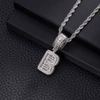 Custom Iced Out Initial Letter Pendant Necklace - Hip Hop CZ Diamond Alphabet Chain for Men & Women