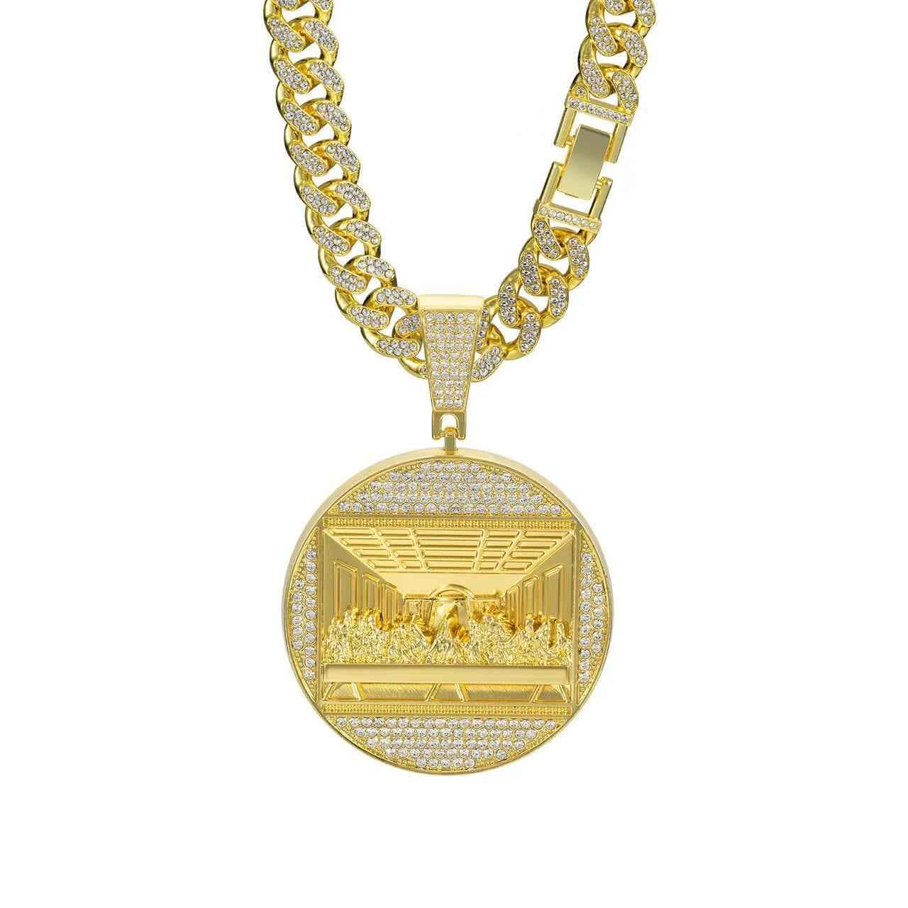 The Last Supper 13mm Large Round Disc Pendant Necklace
