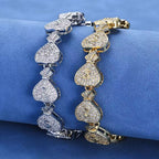 Gold Cuban bracelet with 15mm American gold pouch design by Gardira, featuring a sleek and stylish hand chain.