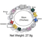 Gardira hip-hop colored zircon jewelry bracelet featuring vibrant, multi-colored zircon stones on a stylish 手链 design.