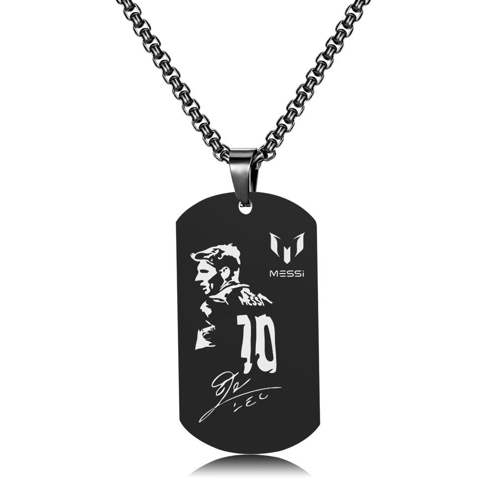 Gardira stainless steel nameplate necklace with sleek, personalized design hanging on a chain.