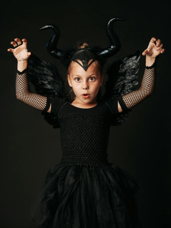 Cute Halloween Maleficent Costume for Kids – Classic Festive Outfit
